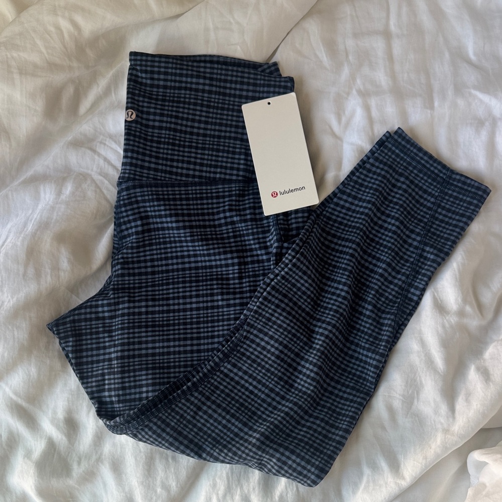 Lululemon Navy Checkered Leggings